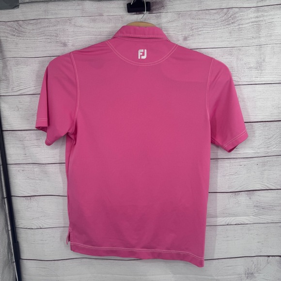 FootJoy Golf Polo Athletic Fit Pink Short Sleeve Golf Shirt‎ Medium Performance - Picture 5 of 8
